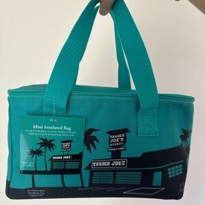 Trader Joes Mini Insulated Bag in Teal